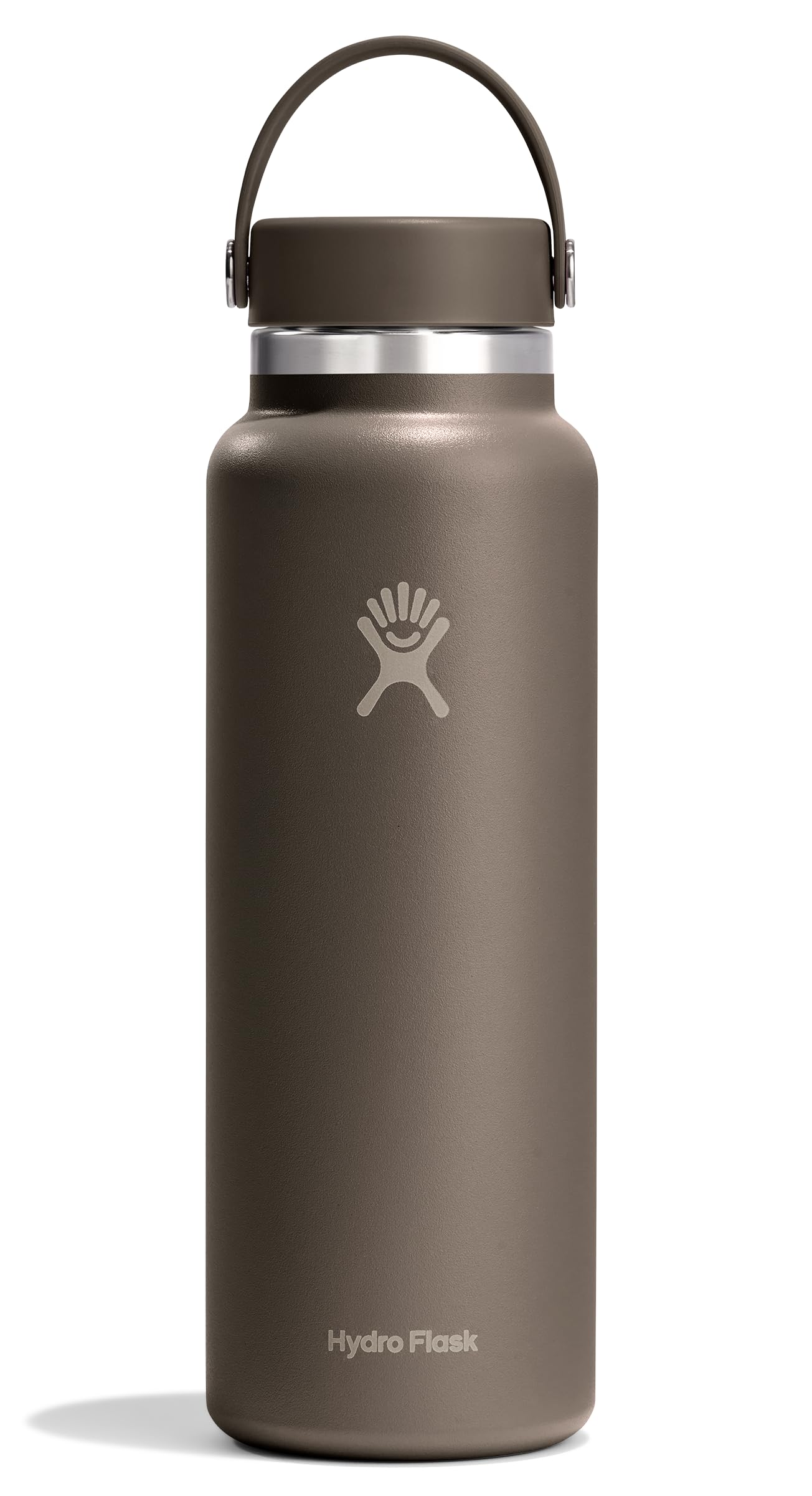 Hydro Flask Water Bottle - Insulated Stainless Steel - Wide Mouth Flex Lid, Non Spill, Leakproof and Refillable in 32 Oz Stone Gray