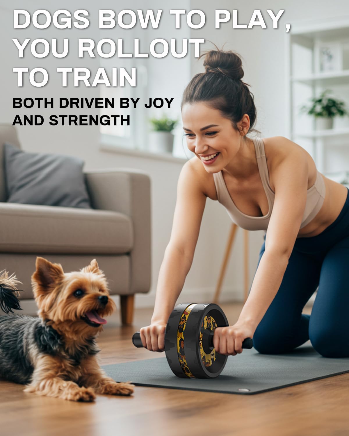 VINSGUIR Ab Roller Wheel, Abs & Core Workout Equipment for Home Gym with Knee Pad Accessories, Abdominal Wheel for Full-body Strength Training - My Store