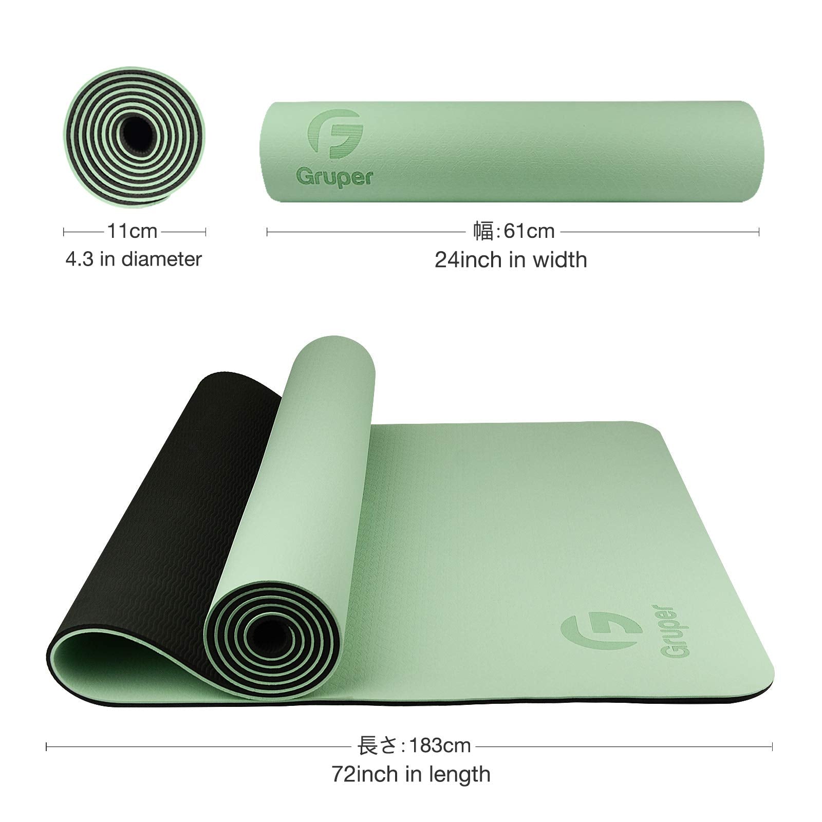 Yoga Mat Non Slip, Eco Friendly Fitness Exercise Mat with Carrying Strap,Pro Yoga Mats for Women,Workout Mats for Home, Pilates and Floor Exercises - My Store