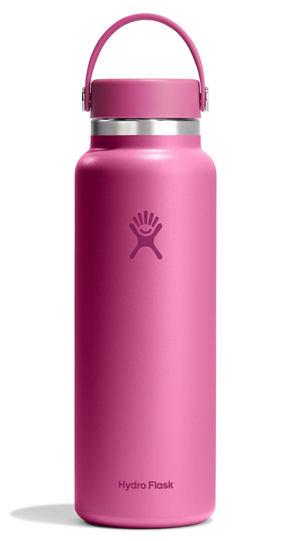 Hydro Flask Water Bottle - Insulated Stainless Steel - Wide Mouth Flex Lid, Non Spill, Leakproof and Refillable in 32 Oz Stone Gray