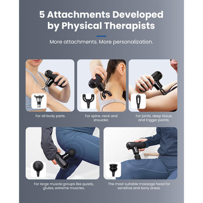 BOB AND BRAD Q2 Pro Mini Massage Gun with Heat and Cold Head,Pocket-Sized Deep Tissue Massager Gun,Portable Percussion Muscle Massager Gun, Ultra Small&Quiet Muscle Massage Gun - My Store