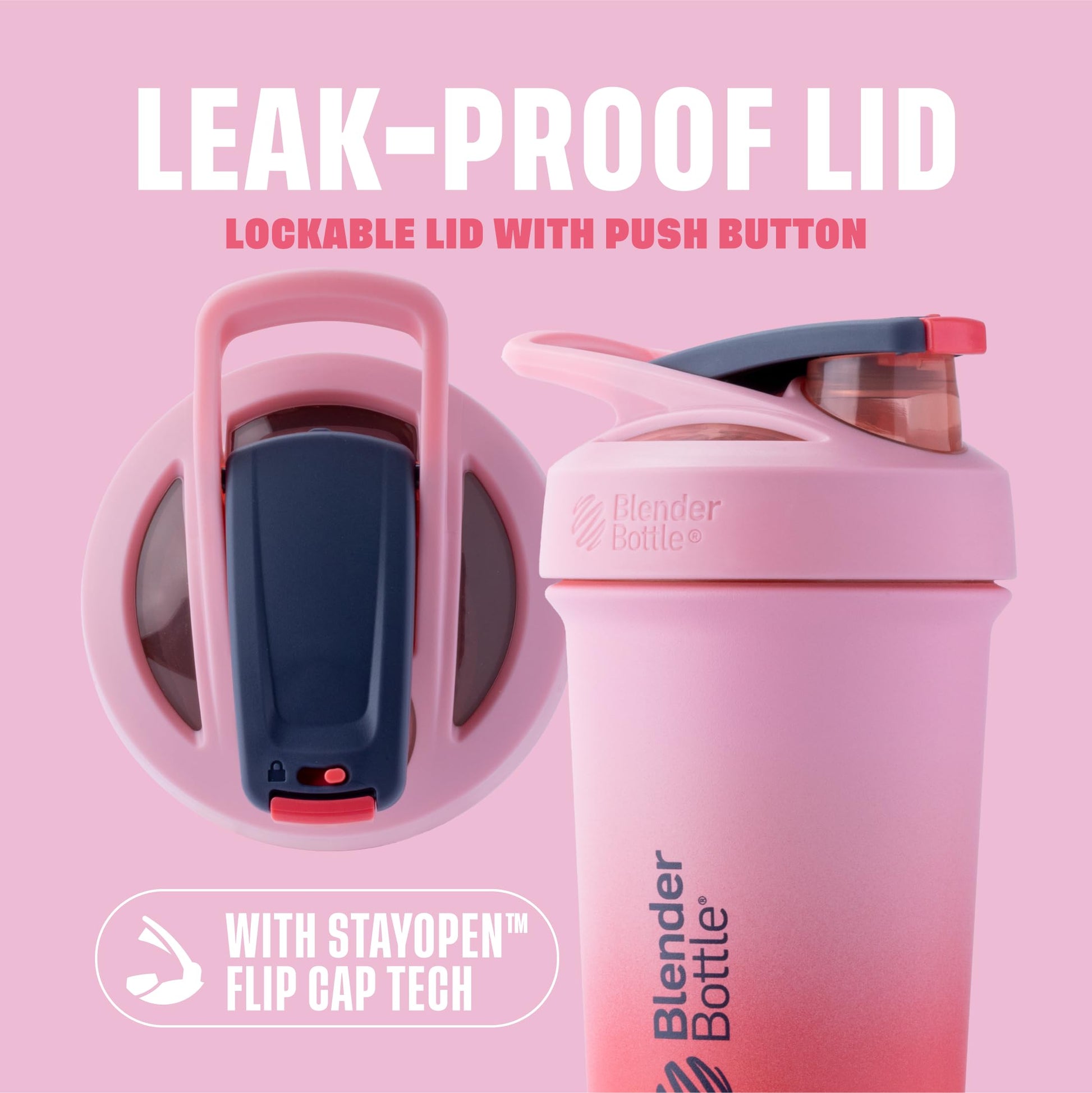 BlenderBottle Strada Shaker Cup Insulated Stainless Steel Water Bottle with Wire Whisk, 24-Ounce, Black - My Store