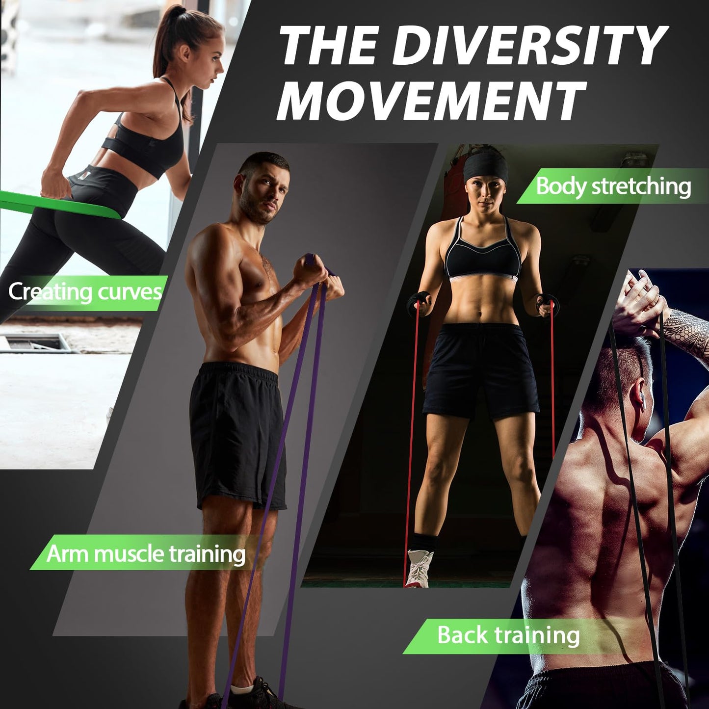 LEEKEY Resistance Bands Set for Pull-Up Assistance & Full-Body Training, Multi-Level Exercise Bands with Bag for Home Workouts, Physical Therapy, Strength Training (Men/Women) - My Store