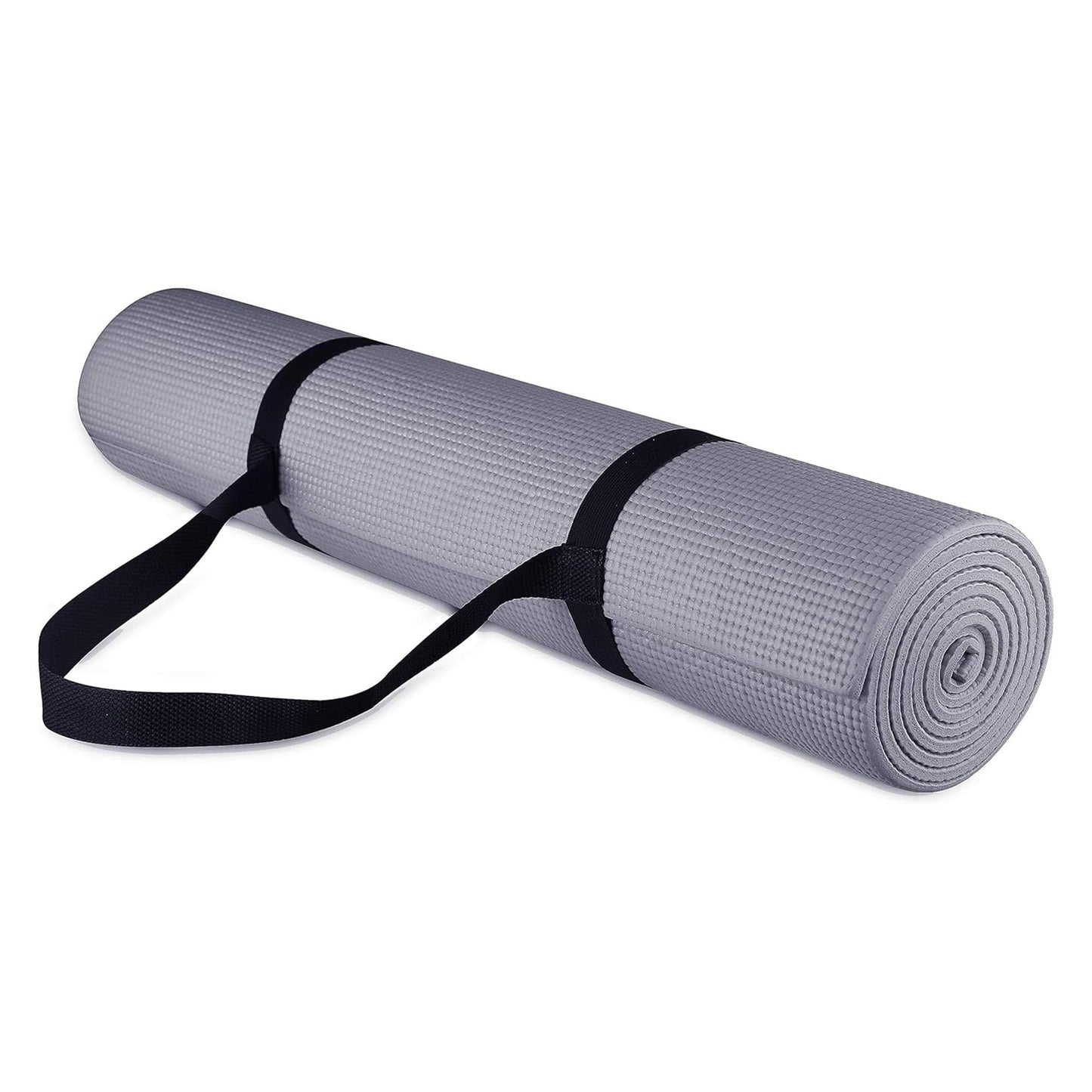 Fitvids All Purpose 1/4-Inch High Density Anti-Tear Exercise Yoga Mat with Carrying Strap, Multiple Colors