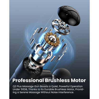 BOB AND BRAD Q2 Pro Mini Massage Gun with Heat and Cold Head,Pocket-Sized Deep Tissue Massager Gun,Portable Percussion Muscle Massager Gun, Ultra Small&Quiet Muscle Massage Gun - My Store