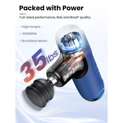 BOB AND BRAD Q2 Pro Mini Massage Gun with Heat and Cold Head,Pocket-Sized Deep Tissue Massager Gun,Portable Percussion Muscle Massager Gun, Ultra Small&Quiet Muscle Massage Gun - My Store