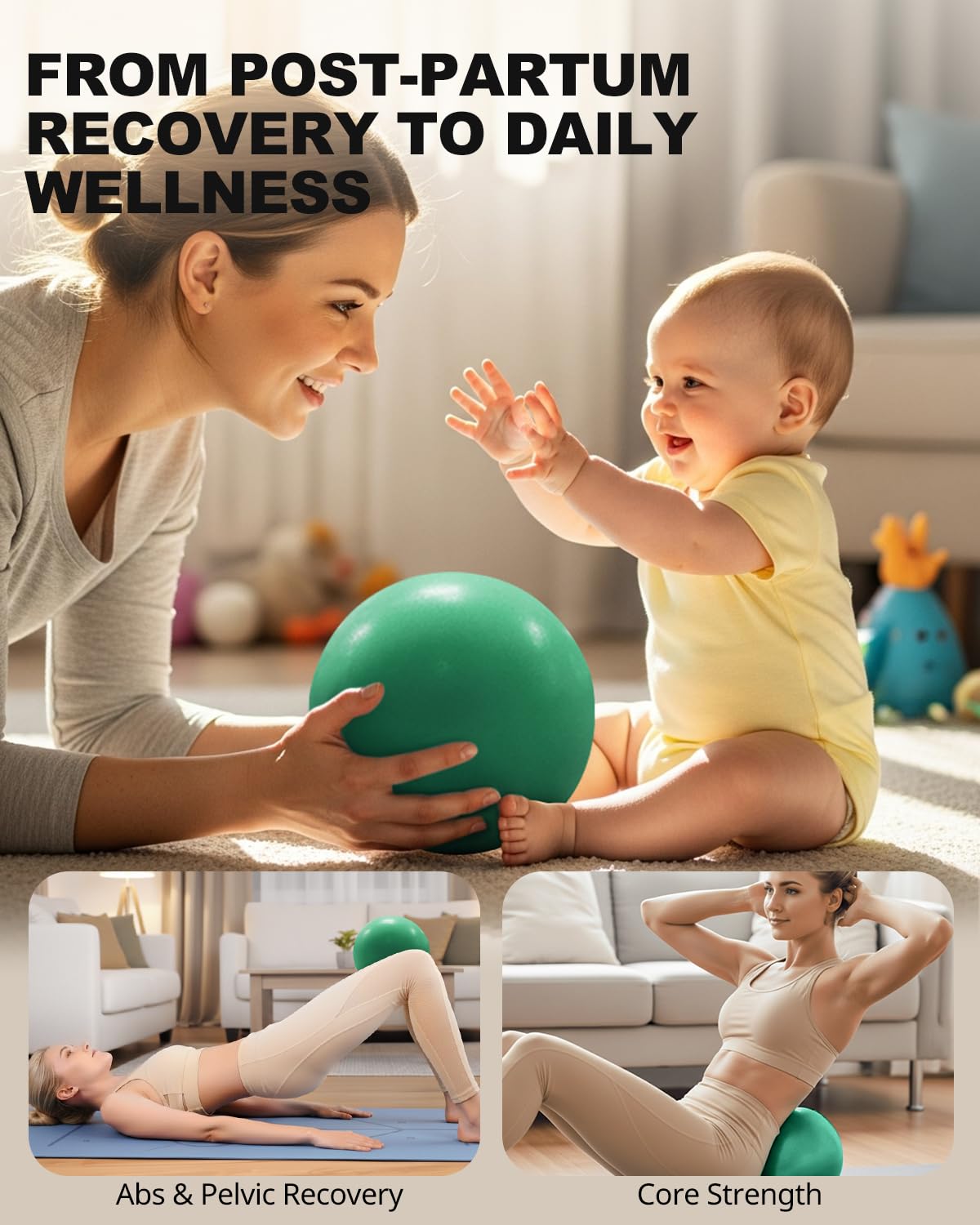 Trideer Exercise Balls Physical Therapy, 9 Inch Pilates Ball Between Knees for Physical Therapy, Mini Exercise Ball - Yoga Ball, Small Workout Balls for Core Strength and Back Support - My Store