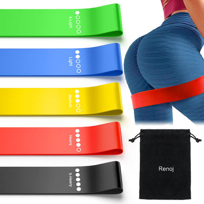 Resistance Bands for Working Out, Elastic Exercice Loop Bands for Physical Therapy, Yoga Starter Set of Stretch Bands for Booty Legs, Pilates Flexbands - My Store