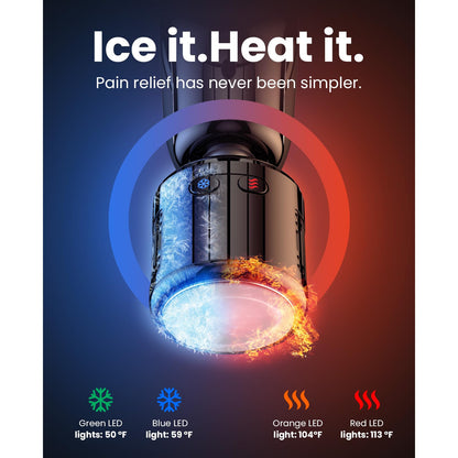 BOB AND BRAD Q2 Pro Mini Massage Gun with Heat and Cold Head,Pocket-Sized Deep Tissue Massager Gun,Portable Percussion Muscle Massager Gun, Ultra Small&Quiet Muscle Massage Gun - My Store