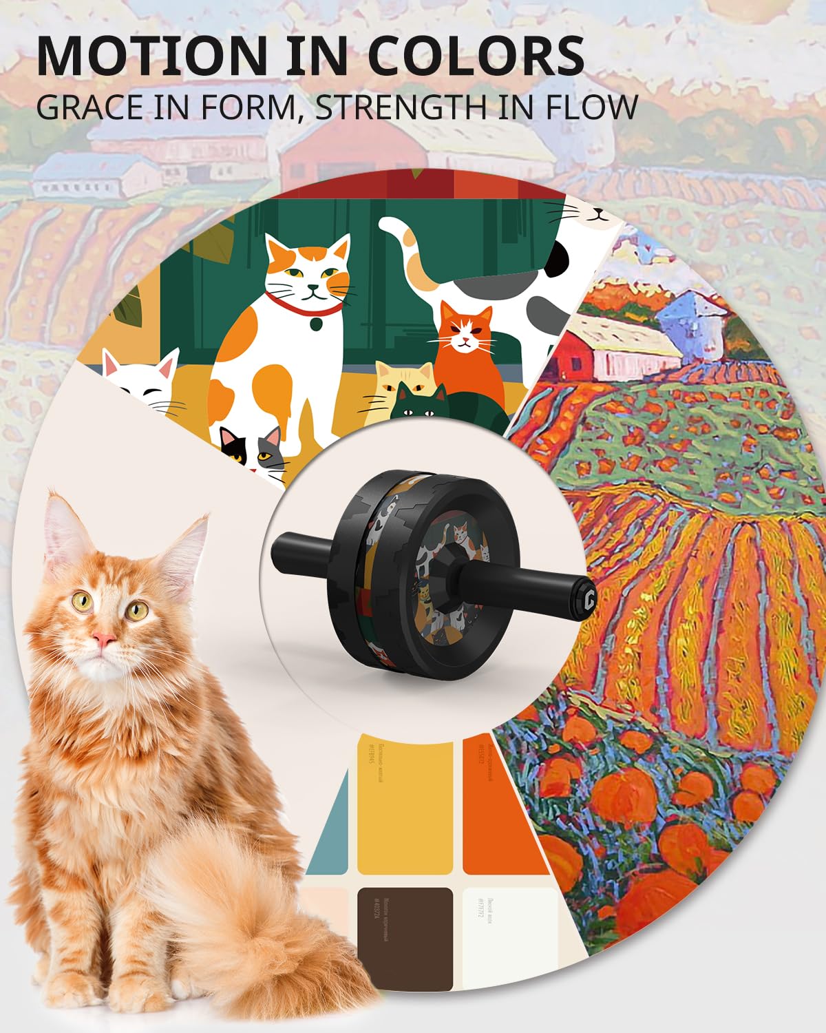 VINSGUIR Ab Roller Wheel, Abs & Core Workout Equipment for Home Gym with Knee Pad Accessories, Abdominal Wheel for Full-body Strength Training - My Store