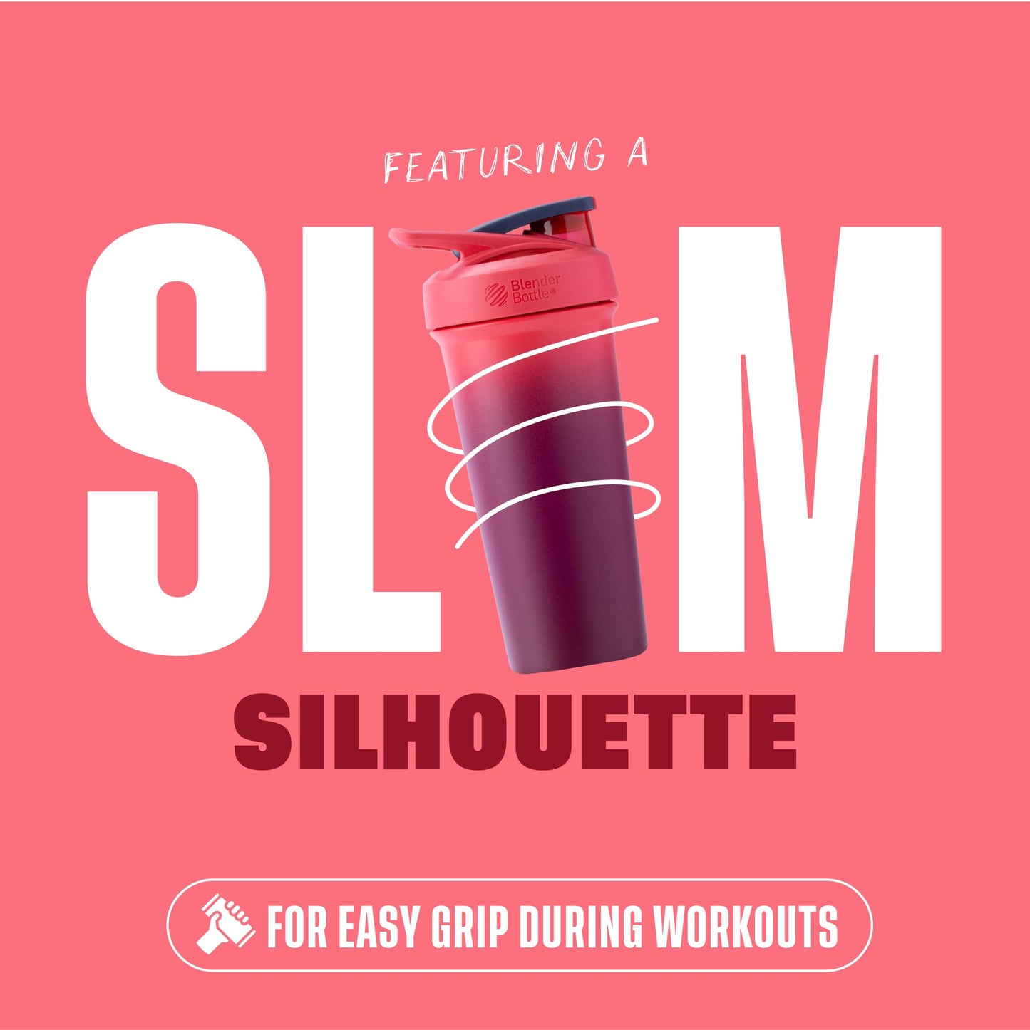 BlenderBottle Strada Shaker Cup Insulated Stainless Steel Water Bottle with Wire Whisk, 24-Ounce, Black - My Store