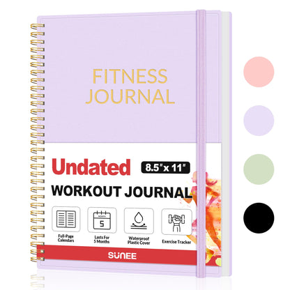 Fitness Journal Workout Planner for Women & Men, A5 (6.4" x 8.3") Workout Journal Log Book Planner Gift for Track Gym Essentials, Home Workouts, Track Progress, Achieve Wellness Goals, Black - My Store