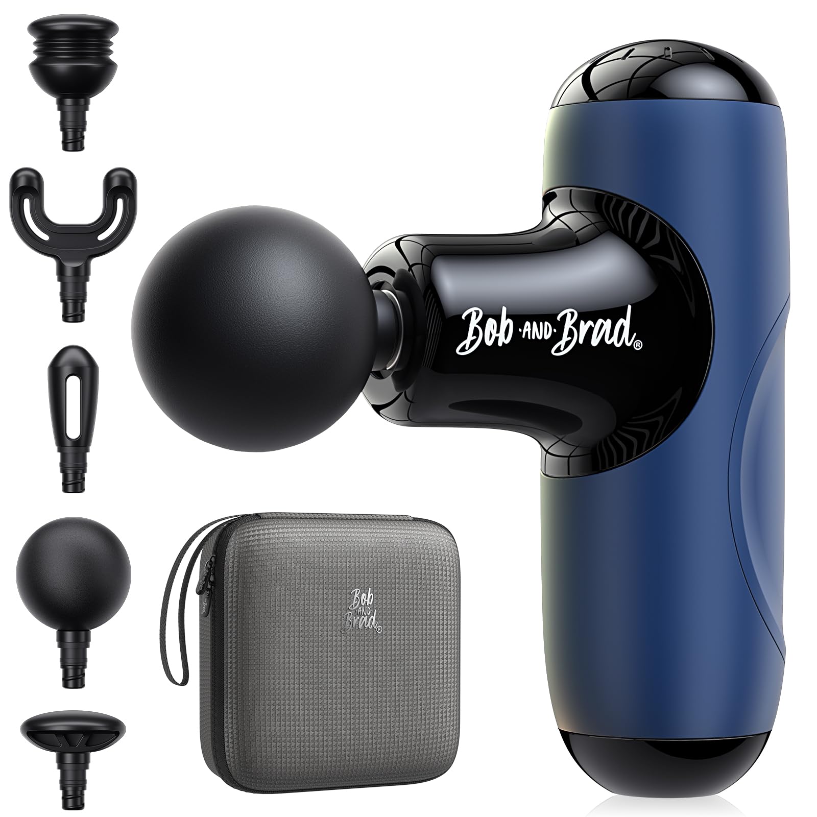 BOB AND BRAD Q2 Pro Mini Massage Gun with Heat and Cold Head,Pocket-Sized Deep Tissue Massager Gun,Portable Percussion Muscle Massager Gun, Ultra Small&Quiet Muscle Massage Gun - My Store