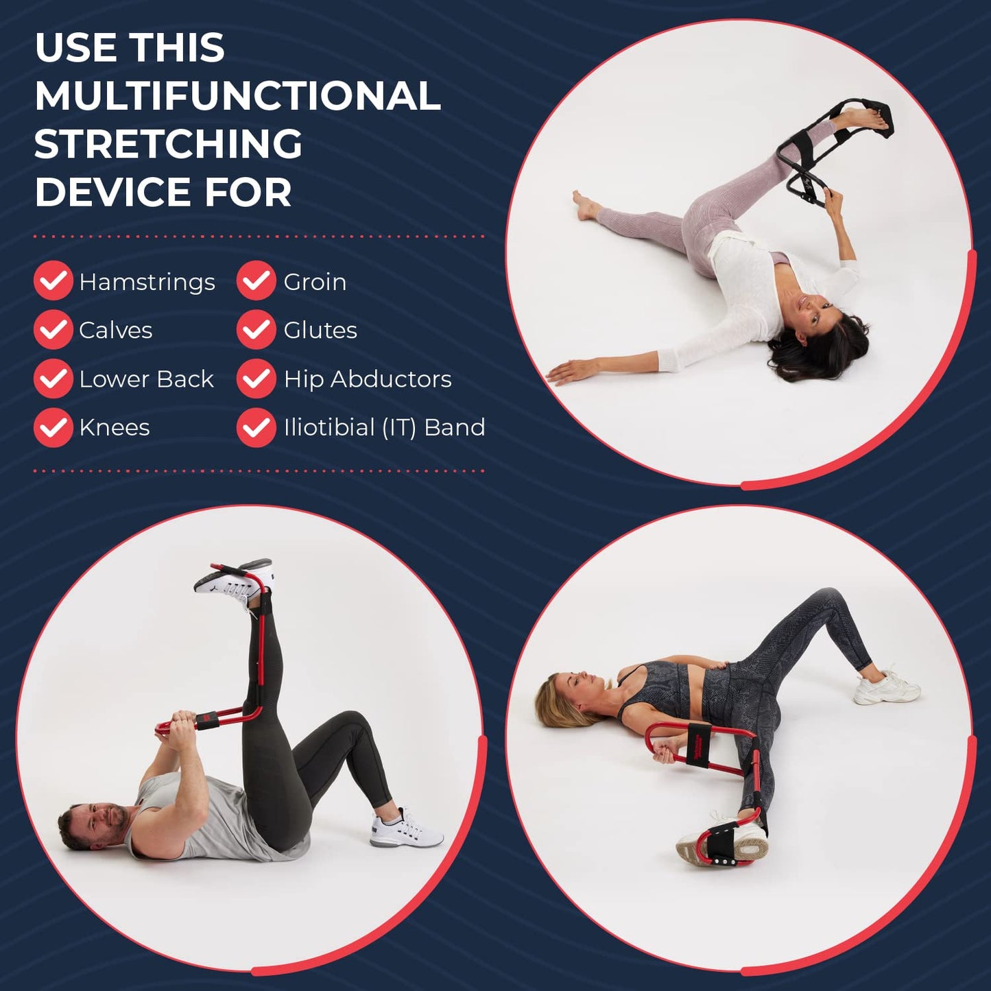 IdealStretch Original – Hamstring Stretcher, Lower Back Stretcher, Hip Stretcher, & Calf Stretcher - Knee Extension & Pain Relief - My Store