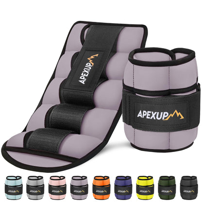 APEXUP 10lbs/Pair Adjustable Ankle Weights for Women and Men, Modularized Leg Weight Straps for Yoga, Walking, Running, Aerobics, Gym