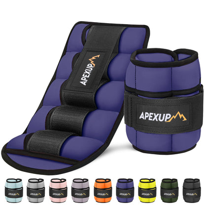 APEXUP 10lbs/Pair Adjustable Ankle Weights for Women and Men, Modularized Leg Weight Straps for Yoga, Walking, Running, Aerobics, Gym