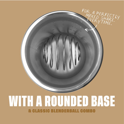 BlenderBottle Strada Shaker Cup Insulated Stainless Steel Water Bottle with Wire Whisk, 24-Ounce, Black - My Store