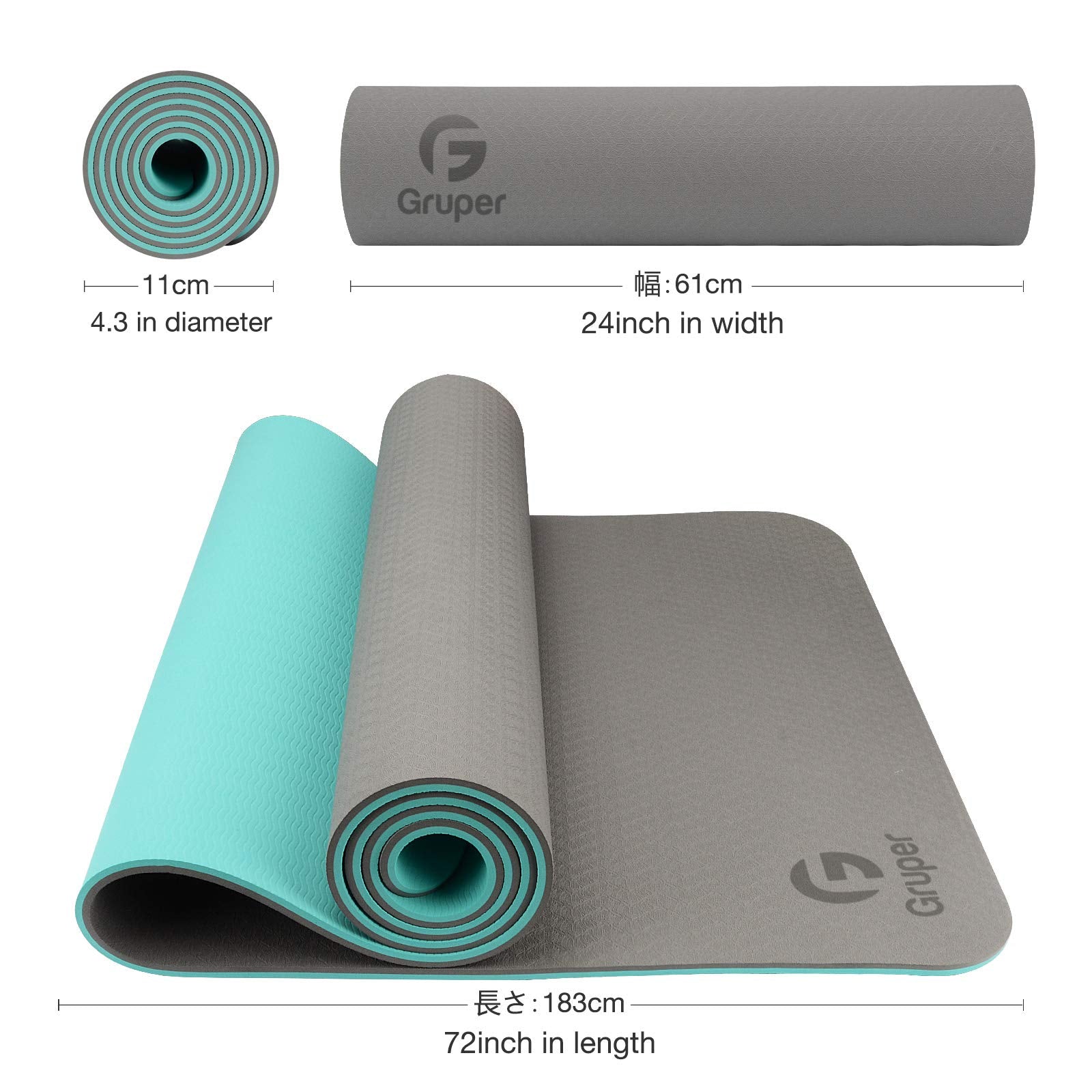 Yoga Mat Non Slip, Eco Friendly Fitness Exercise Mat with Carrying Strap,Pro Yoga Mats for Women,Workout Mats for Home, Pilates and Floor Exercises - My Store
