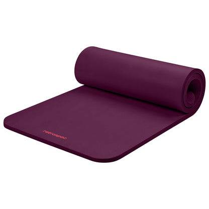 Retrospec Solana Yoga Mat 1" Thick With Nylon Strap For Men & Women - Non Slip Exercise Mat For Home Yoga, Pilates, Stretching, Floor & Fitness Workouts - My Store
