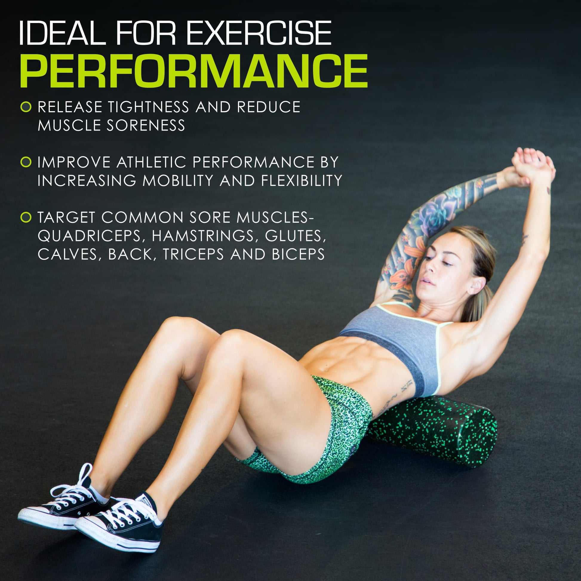 ProsourceFit High Density Foam Rollers, Firm Full Body Athletic Massage Tool for Back Stretching, Yoga, Pilates, Post Workout Muscle Recuperation - My Store