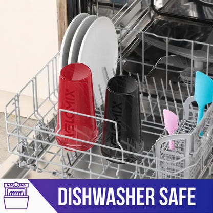 VELOMIX - 2 Pack- 28 oz Protein Shaker Bottles for Protein Mixes - 2x Wire Whisk | Leak Proof Shaker Cups for Protein Shakes | Protein Shaker Bottle Pack (Black/Transparent) - My Store