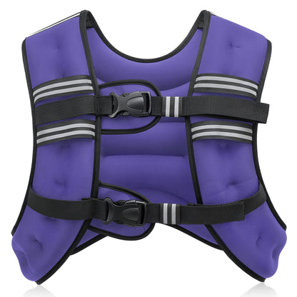 ZELUS Weighted Vest, 6lb/8lb/12lb/16lb/20lb/25lb/30lb Weight Vest with Reflective Stripe for Workout, Strength Training, Running, Fitness, Muscle Building, Weight Loss, Weightlifting - My Store
