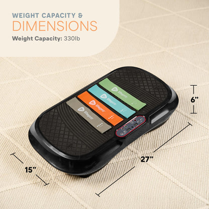 Lifepro Waver Vibration Plate Exercise Machine for Lymphatic Drainage, Muscle Activation, Full-Body Workout Vibrating Platform with Loop Bands, Fitness Equipment for Strength Toning & Fat Loss - My Store