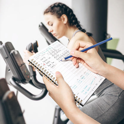 Fitness Journal Workout Planner for Women & Men, A5 (6.4" x 8.3") Workout Journal Log Book Planner Gift for Track Gym Essentials, Home Workouts, Track Progress, Achieve Wellness Goals, Black - My Store