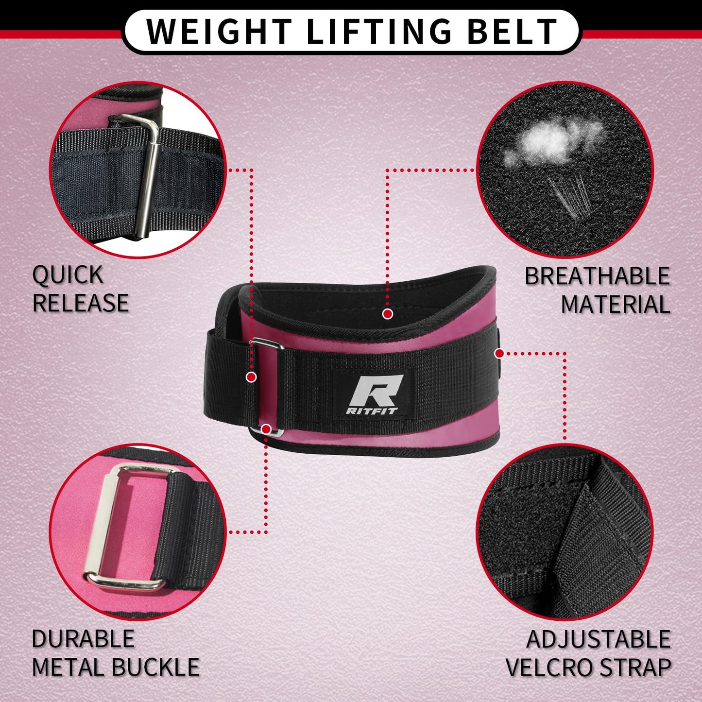 RitFit Weight Lifting Belt - Great for Squats, Lunges, Deadlift, Thrusters - Men and Women - 6 Inch Black/Camouflage - My Store