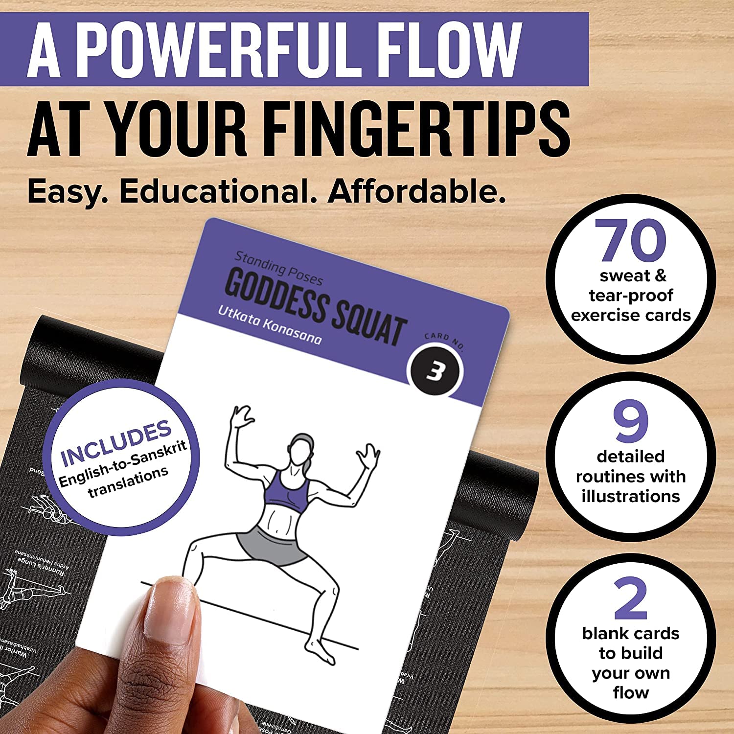 NewMe Fitness Stretching Workout Cards, Instructional Fitness Deck for Women & Men, Beginner Fitness Guide to Training Exercises at Home or Gym - My Store