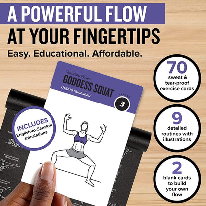 NewMe Fitness Stretching Workout Cards, Instructional Fitness Deck for Women & Men, Beginner Fitness Guide to Training Exercises at Home or Gym - My Store