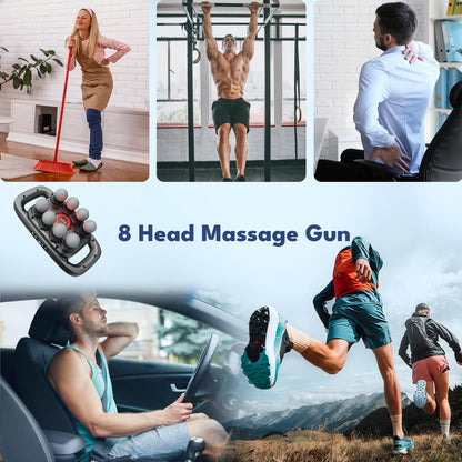 VTT 16-Head Massage Gun Set, Deep Tissue Percussion Massager with 3 Modes & 30 Intensities,Quiet Muscle Massage Gun for Back,Shoulders, Legs, Foot, Body Muscle Pain Relief - My Store
