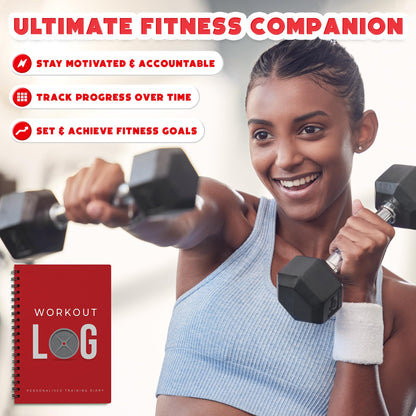 Workout Planner for Daily Fitness Tracking & Goals Setting - A5 Size, 6” x 8”, Charcoal Gray - Men & Women Personal Home & Gym Training Diary - Log Book Journal - by Workout Log Gym - My Store