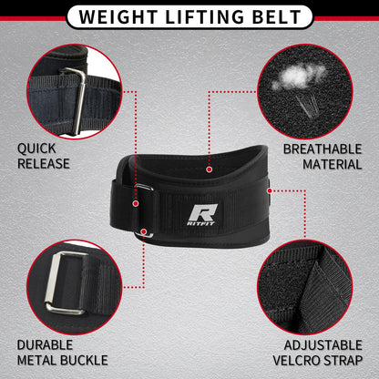 RitFit Weight Lifting Belt - Great for Squats, Lunges, Deadlift, Thrusters - Men and Women - 6 Inch Black/Camouflage - My Store
