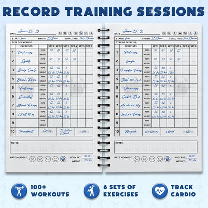 Workout Planner for Daily Fitness Tracking & Goals Setting - A5 Size, 6” x 8”, Charcoal Gray - Men & Women Personal Home & Gym Training Diary - Log Book Journal - by Workout Log Gym - My Store