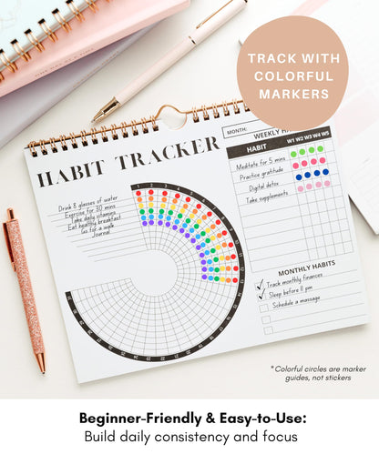Lamare Habit Tracker Calendar – Premium Daily Habit Tracker Journal and Goal Board, Workout Motivation & Productivity Tool - My Store