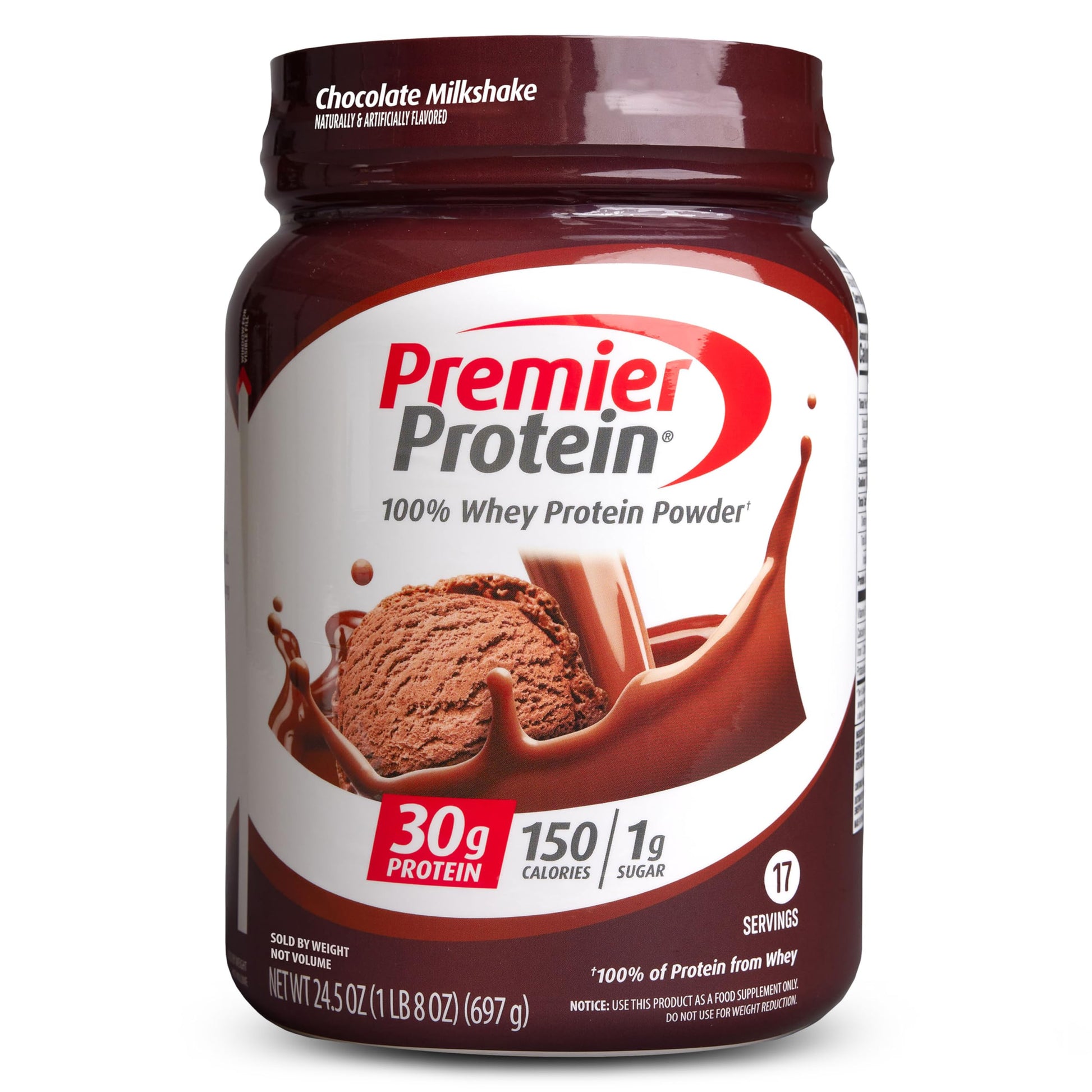 Premier Protein Powder, Vanilla Milkshake, 30g Protein, 1g Sugar, 100% Whey Protein, Keto Friendly, No Soy Ingredients, Gluten Free, 17 Servings, 23.3 Ounces - My Store