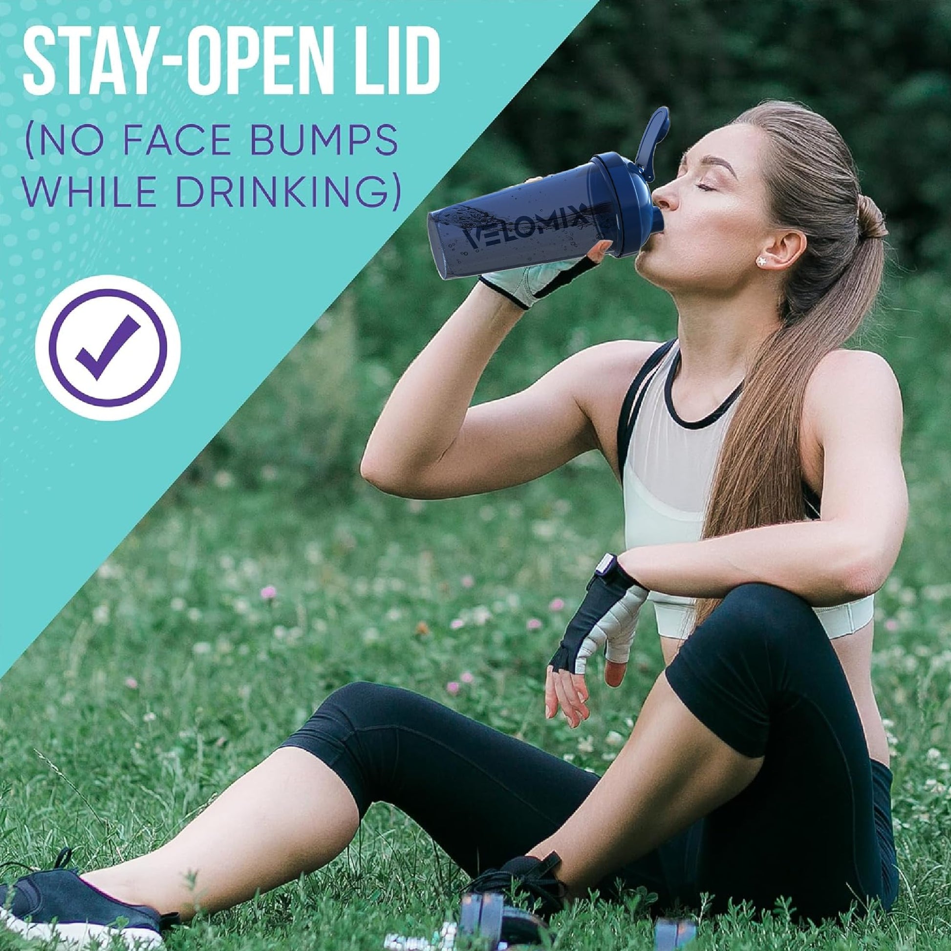 VELOMIX - 2 Pack- 28 oz Protein Shaker Bottles for Protein Mixes - 2x Wire Whisk | Leak Proof Shaker Cups for Protein Shakes | Protein Shaker Bottle Pack (Black/Transparent) - My Store