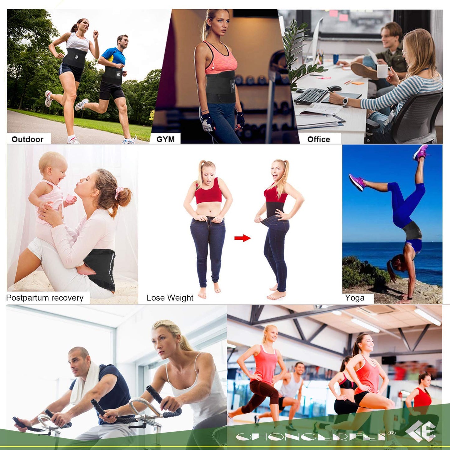 Waist Trainer Belt for Women Man - Waist Trimmer Ab Belt - Tummy Control Body Shaper