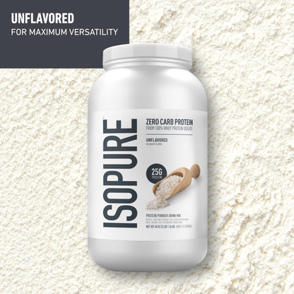 Isopure Zero Carb 100% Pure Whey Isolate Protein Powder, Lactose Free, Gluten Free, With Vitamins, Unflavored, 25g Protein Per Serving, 1 Lb, 16 Servings (Packaging May Vary) - My Store