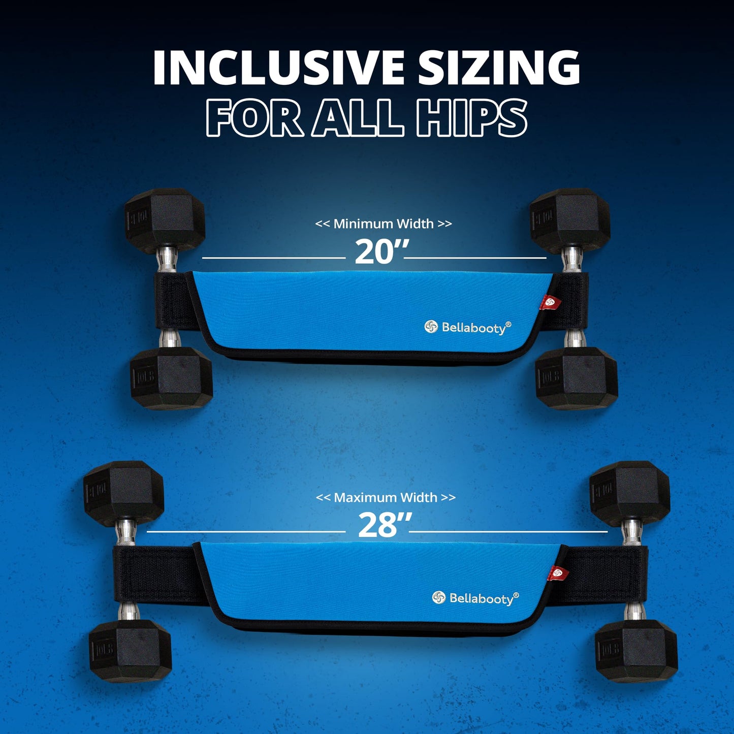 Bellabooty OG Belt - Bellabooty Exercise Hip Thrust Belt – For Dumbbells, Kettlebells, and Plates – Slip-Resistant Padding for Hip Protection – Perfect for Gym, Home, and On-the-Go Workouts