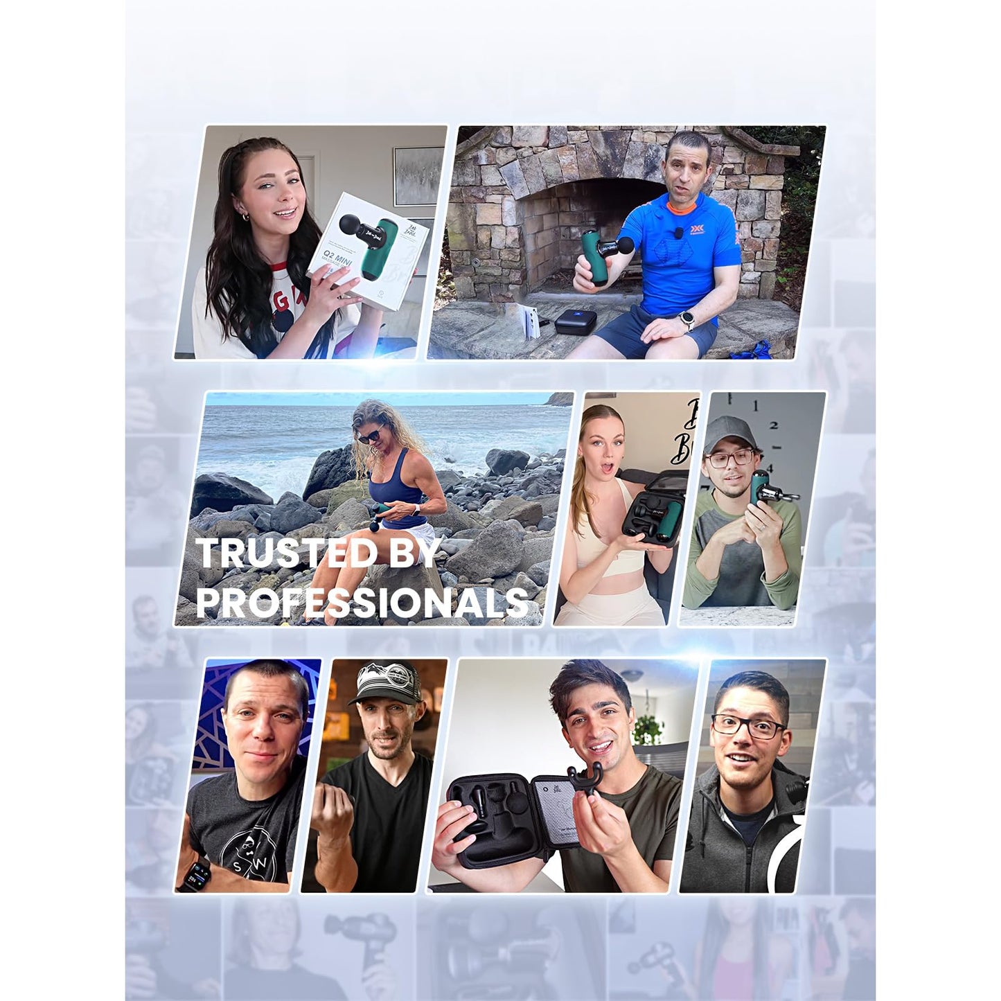 BOB AND BRAD Q2 Pro Mini Massage Gun with Heat and Cold Head,Pocket-Sized Deep Tissue Massager Gun,Portable Percussion Muscle Massager Gun, Ultra Small&Quiet Muscle Massage Gun - My Store