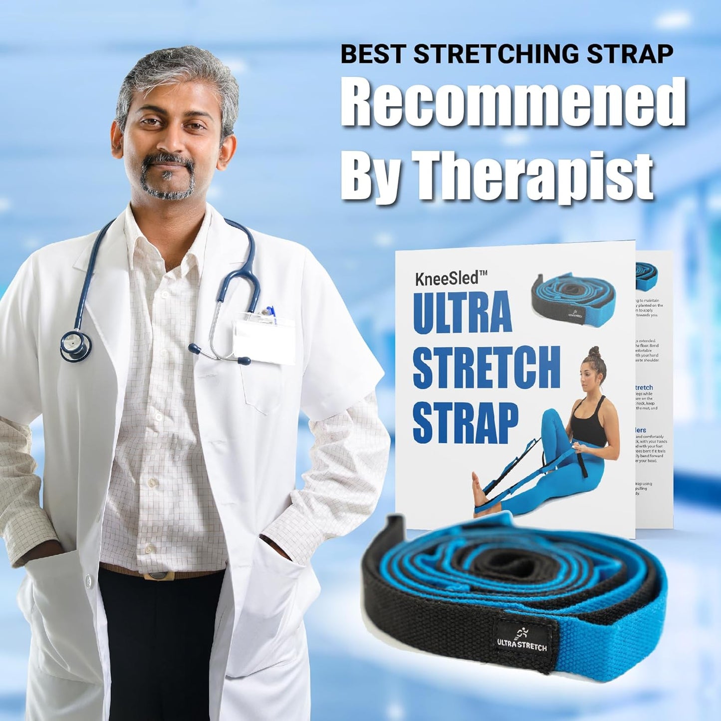 KneeSled™ Ultra Stretch Strap Best Choice for Physical Therapy U.S.A. - My Store
