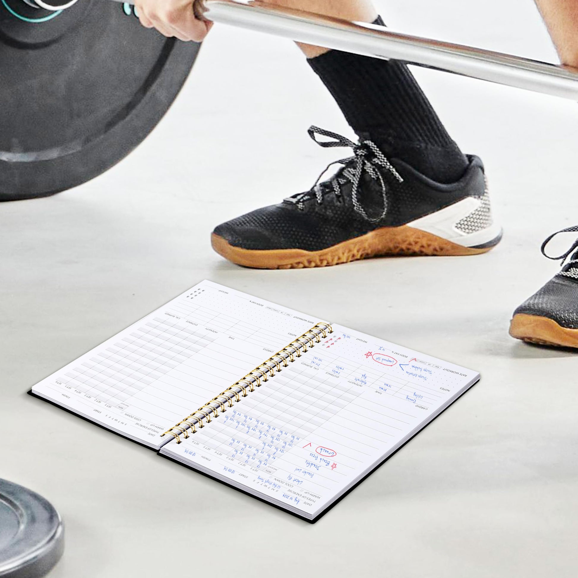 Fitness Journal Workout Planner for Women & Men, A5 (6.4" x 8.3") Workout Journal Log Book Planner Gift for Track Gym Essentials, Home Workouts, Track Progress, Achieve Wellness Goals, Black - My Store