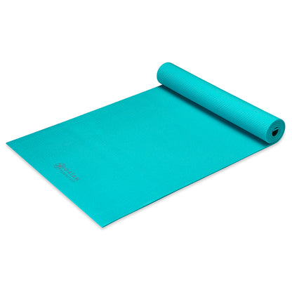 Gaiam Essentials Thick and Thin Yoga Mat Fitness & Exercise Mat with Easy-Cinch Carrier Strap - My Store