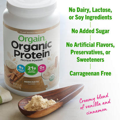 Orgain Organic Vegan Protein Powder, Vanilla Bean - 21g Plant Protein, 4g Prebiotic Fiber, No Lactose Ingredients, No Added Sugar, Non-GMO, For Shakes & Smoothies, 2.03 lb (Packaging May Vary) - My Store