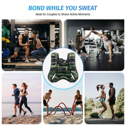 ZELUS Weighted Vest, 6lb/8lb/12lb/16lb/20lb/25lb/30lb Weight Vest with Reflective Stripe for Workout, Strength Training, Running, Fitness, Muscle Building, Weight Loss, Weightlifting - My Store