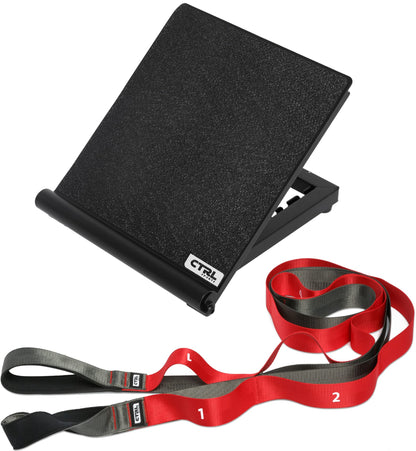 Stretching Strap with Loops - Non Elastic Stretch Band for Physical Therapy, Yoga Strap for Stretching Equipment, Stretch Bands for Exercise and Flexibility - Fascia, Hamstring & Leg Stretcher Belt - My Store