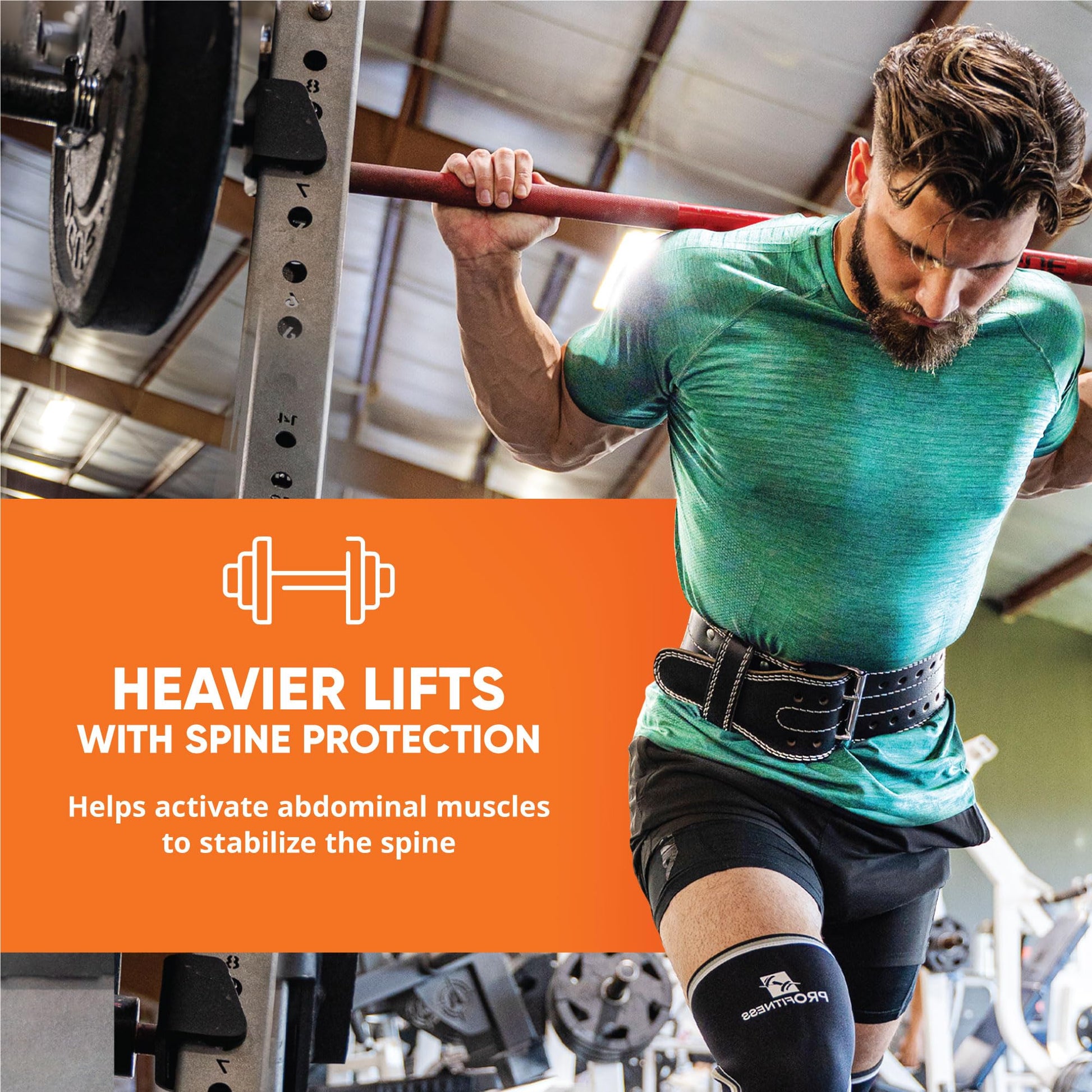 ProFitness Weight Lifting Belt (5mm Thick) - Leather Weight Belt for Men & Women - Back Support Squat Belt - Gym Belt for Weightlifting, Powerlifting & Deadlifts | Adjustable Weightlifting Belt - My Store