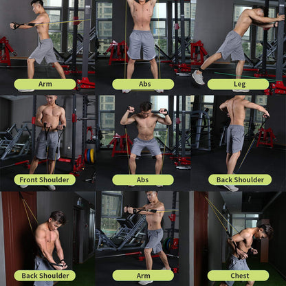 WHATAFIT Resistance Bands, Exercise Bands，Resistance Bands for Working Out, Work Out Bands with Handles for Men and Women Fitness, Strength Training Home Gym Equipment - My Store